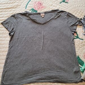 Mossimo Supply Co. Charcoal V-Neck Tee